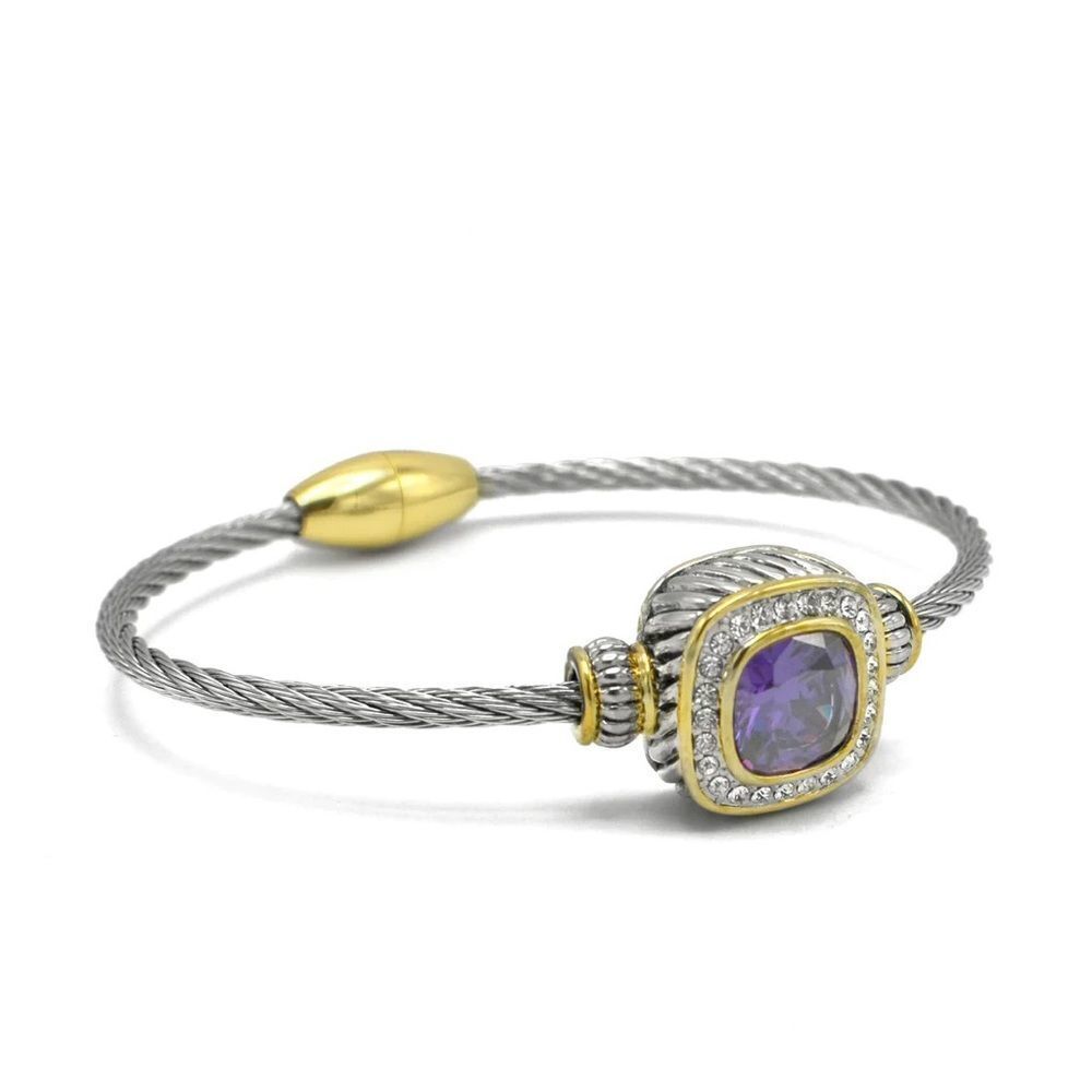 CABLE TWO TONE ROPE BRACELET - Picture 7 of 12